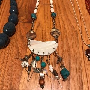 Turquoise and shell necklace